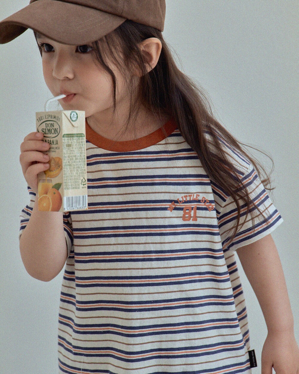 [7月第三週出貨]-條紋小童上衣|藍色