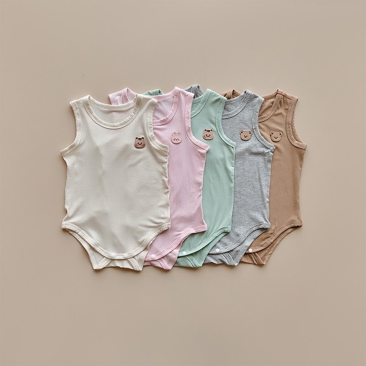 25S/S DTD甜夏棉糖系列🍭-莫代爾羅紋無袖爬服