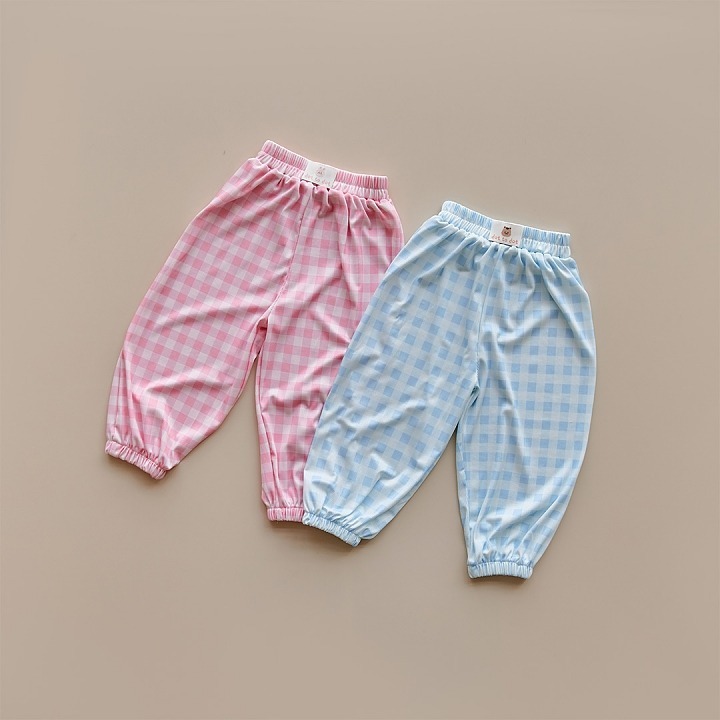 25S/S DTD甜夏棉糖系列🍭-冰爽格子束腿褲