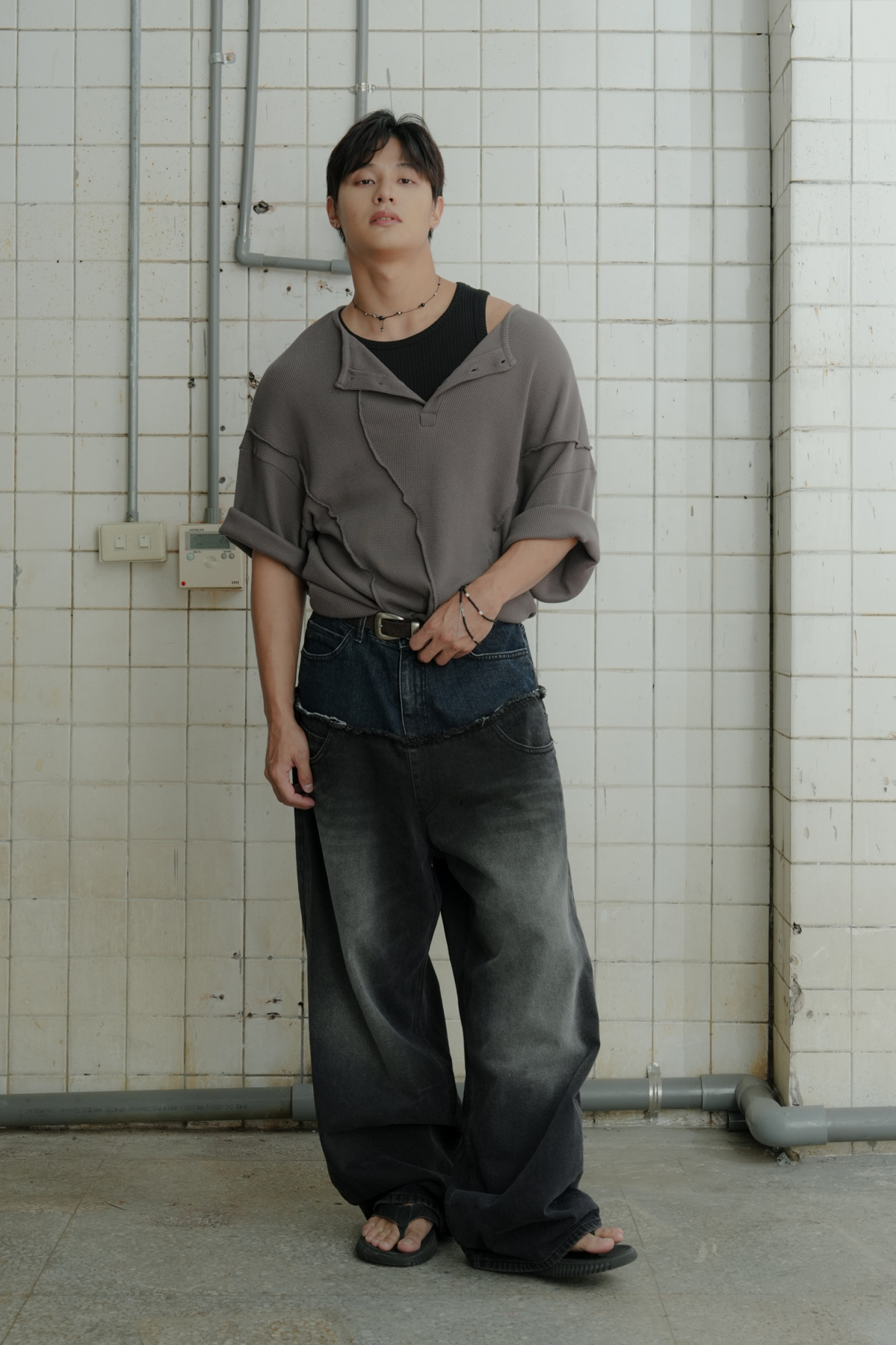 Wavy Cut Waffle Tee #短T