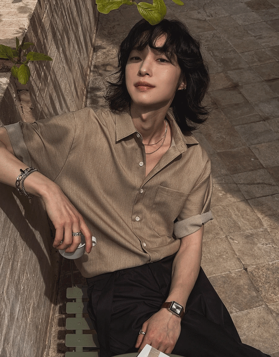 Tsuna 基本款短袖襯衫