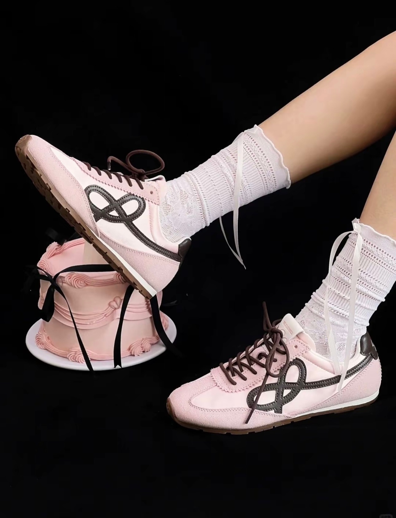 We Flower SS25 Pink 法棍小花鞋 粉棕色藍休閒鞋