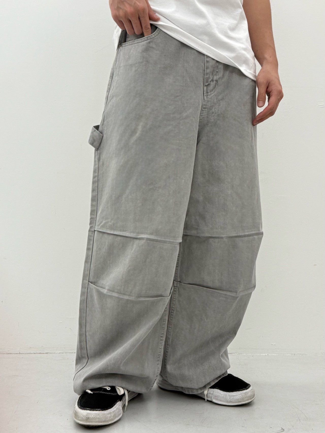 洗水淨色鬆身褲 EARN-047P