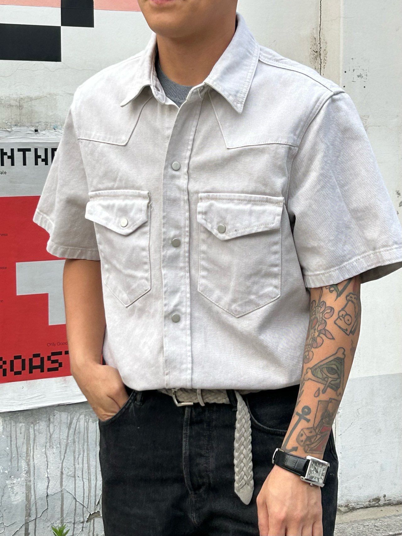 淨色短袖恤衫 Veil-050S