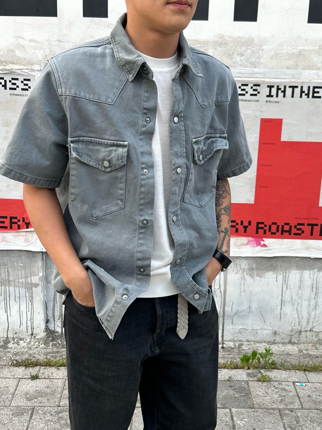 淨色短袖恤衫 Veil-050S