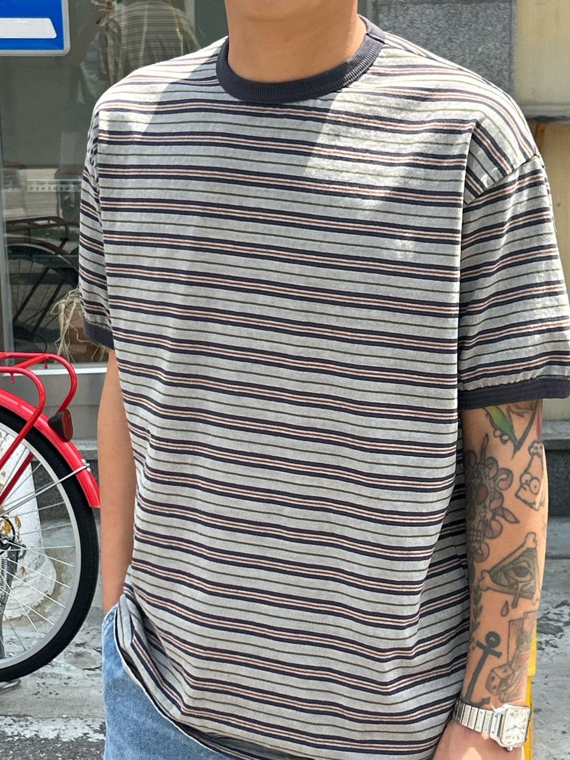 橫間短袖Tee Veil-051T