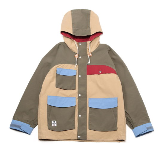 CHUMS Men’s Camping Parka – Light Blue Crazy | Lightweight Windbreaker Jacket, Water-Repellent Hooded Outdoor Style JUN25