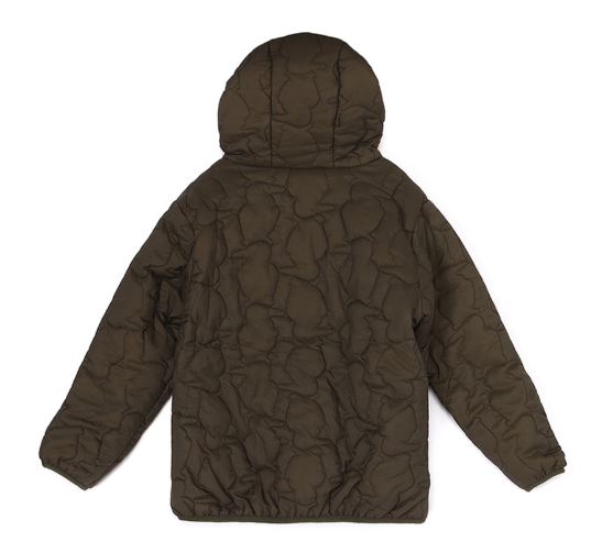 CHUMS Kids Booby Stitch Padded Hoodie – Olive | Lightweight Synthetic Puffer Jacket, Water-Repellent Hooded Outerwear for Boys & Girls JUN25