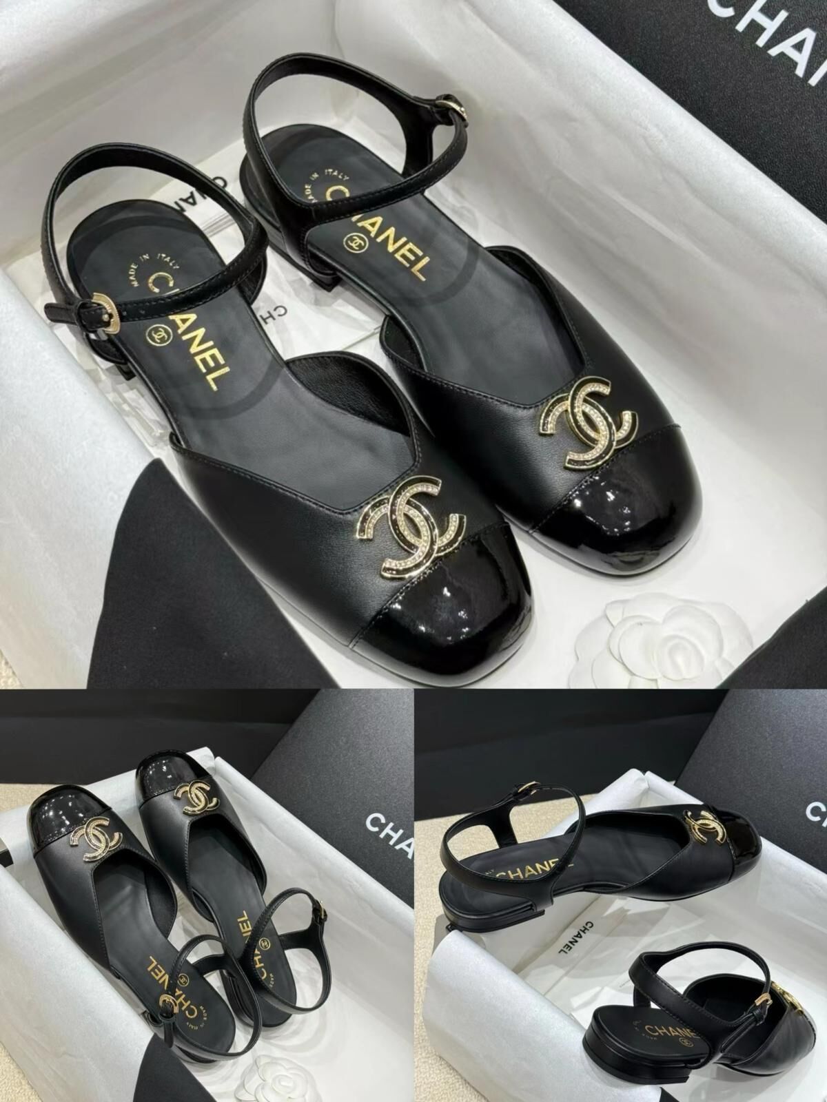 CHANEL 25P 瑪莉珍涼鞋