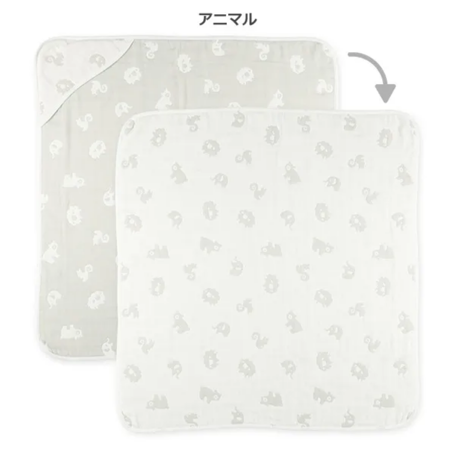 【Nishimatsuya】6-Layer Gauze Swaddling Cloth Blanket - Animals