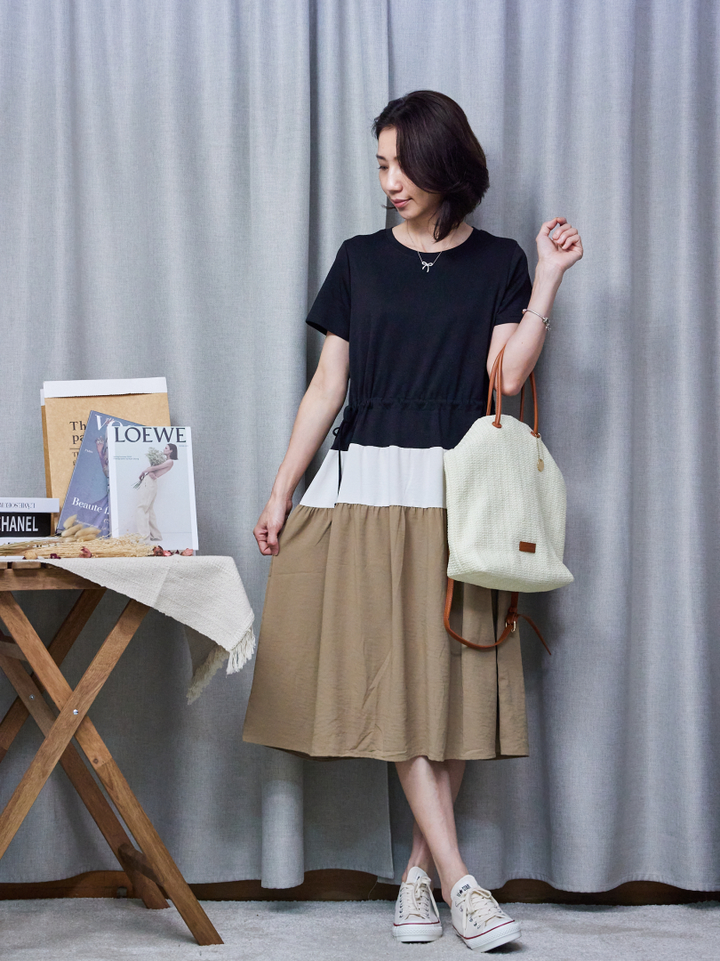 有下午茶空間的質感漸層洋裝   ⚡️搶現貨  ⚡️