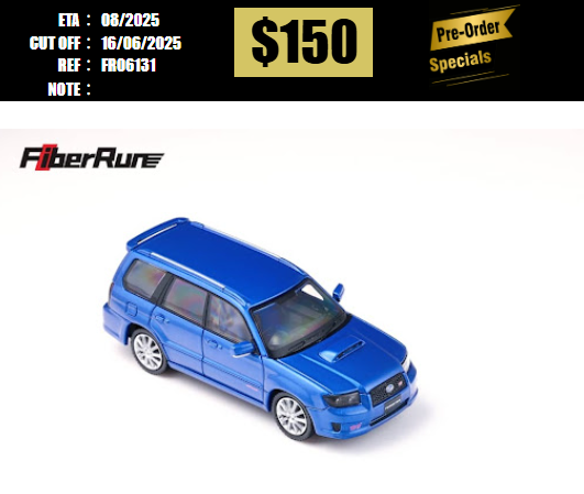 PO-$150 * FIBER RUN * 1:64 SUBARU FORESTER MK2 SG9 BLUE [OD13/06]