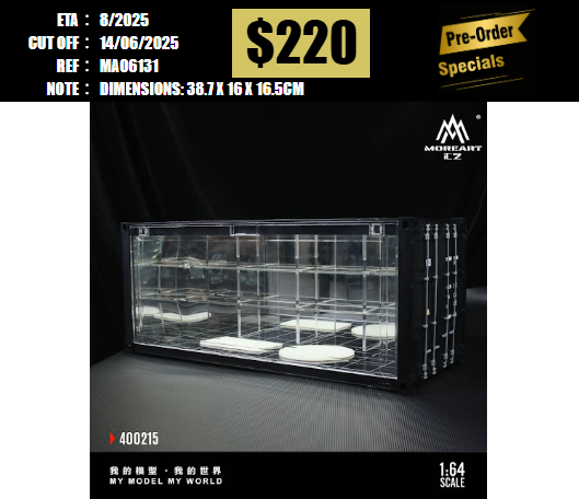 PO-$220 * MOREART * 1:64 DIORAMA - MIRROR PARKING (MO400215) [OD13/06]