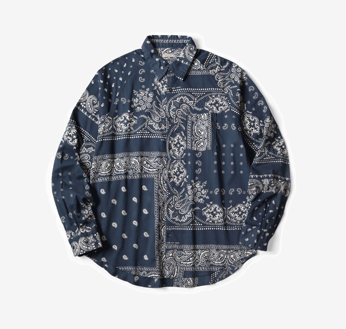 9/20 RE-STOCK: KAPITAL 2025 RAT BANDANA PATCHWORK RAGLAN SHIRT L/S - PRE ORDER ITEM (預訂中)