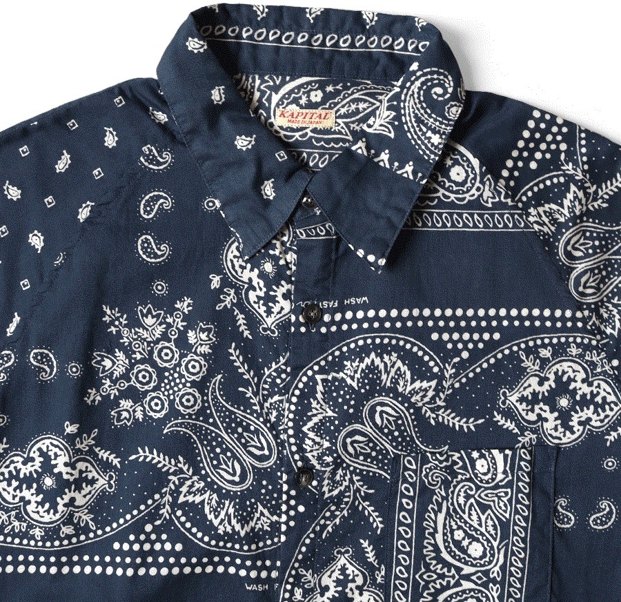 9/20 RE-STOCK: KAPITAL 2025 RAT BANDANA PATCHWORK RAGLAN SHIRT L/S - PRE ORDER ITEM (預訂中)