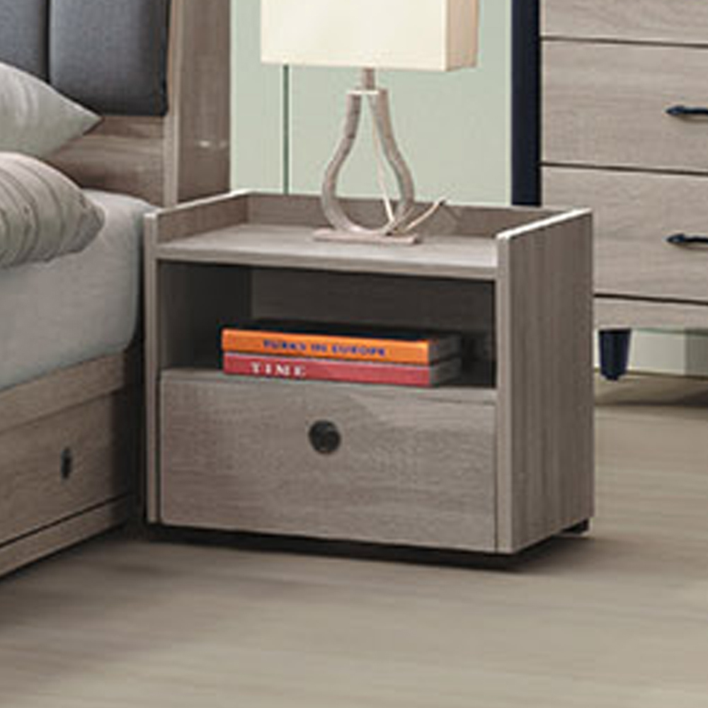 班萊1.6尺工業風床頭櫃/單抽收納櫃/置物櫃