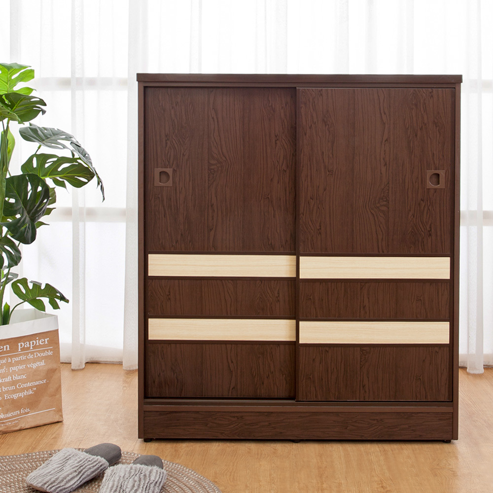 南亞塑鋼-2.9尺拼接飾條二推/拉門防水塑鋼鞋櫃