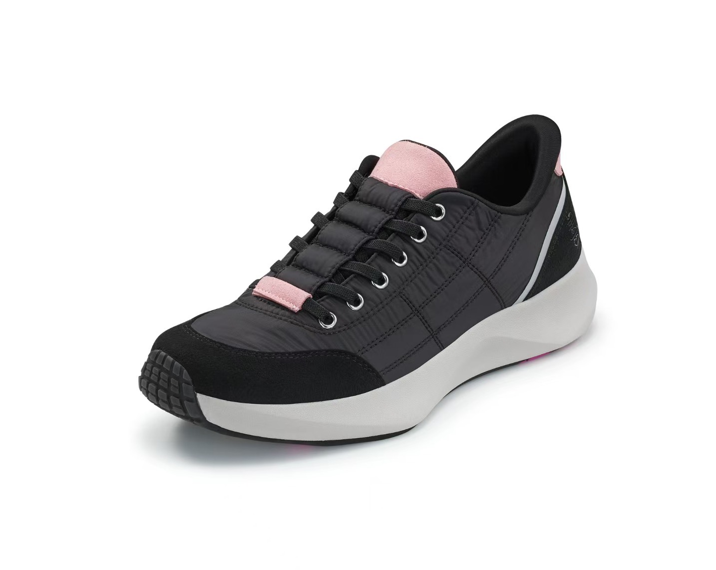 【穩善】 輕逸穩步鞋 黑粉 女款