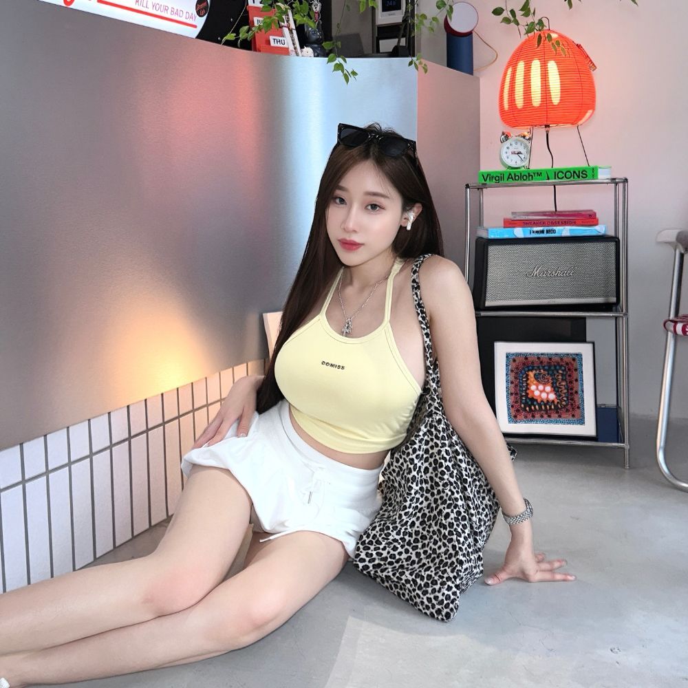 【DOMISS自訂】絕對腰身線! 掛脖運動背心 美背背心-4色 (現貨)