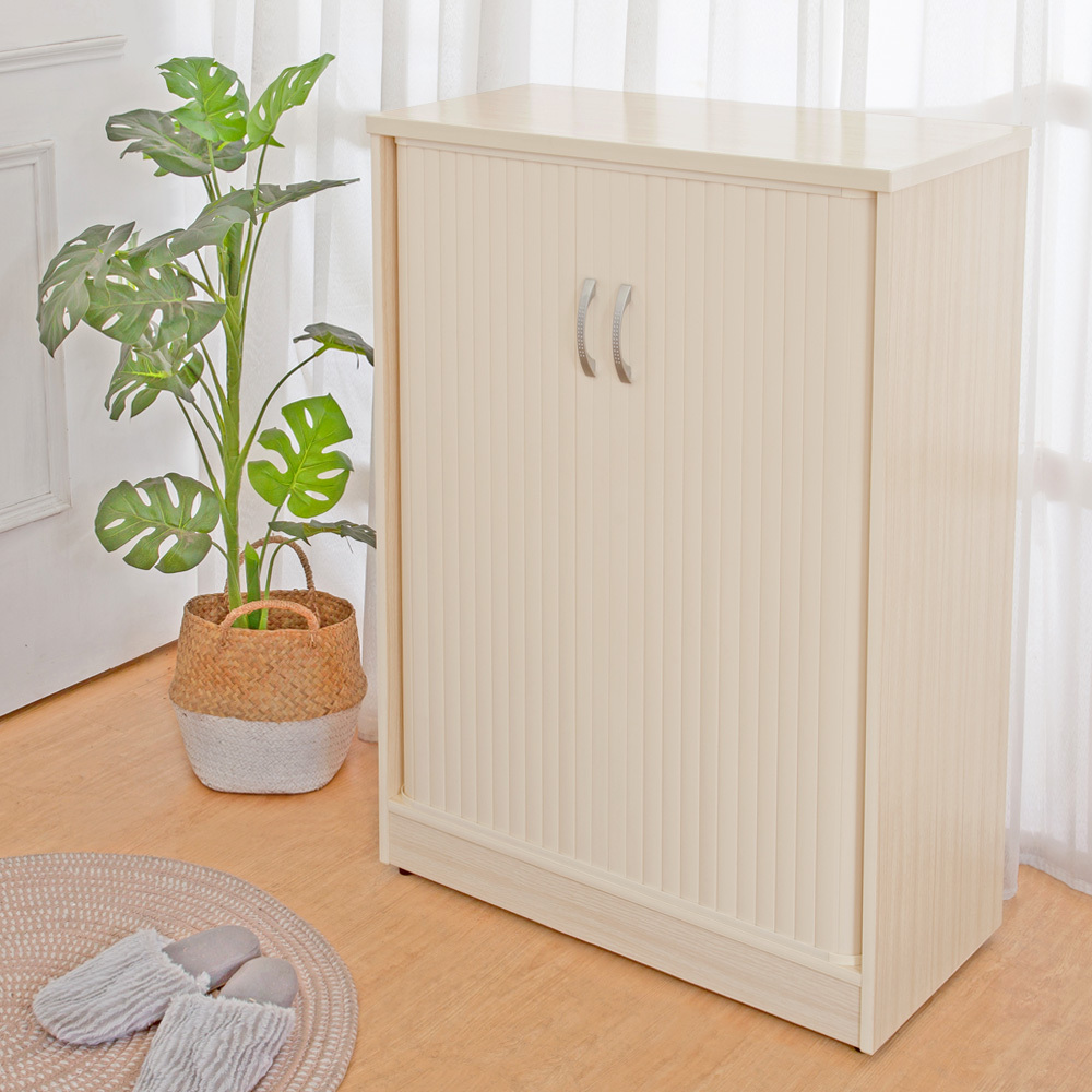 南亞塑鋼-2.4尺雙捲門防水塑鋼鞋櫃