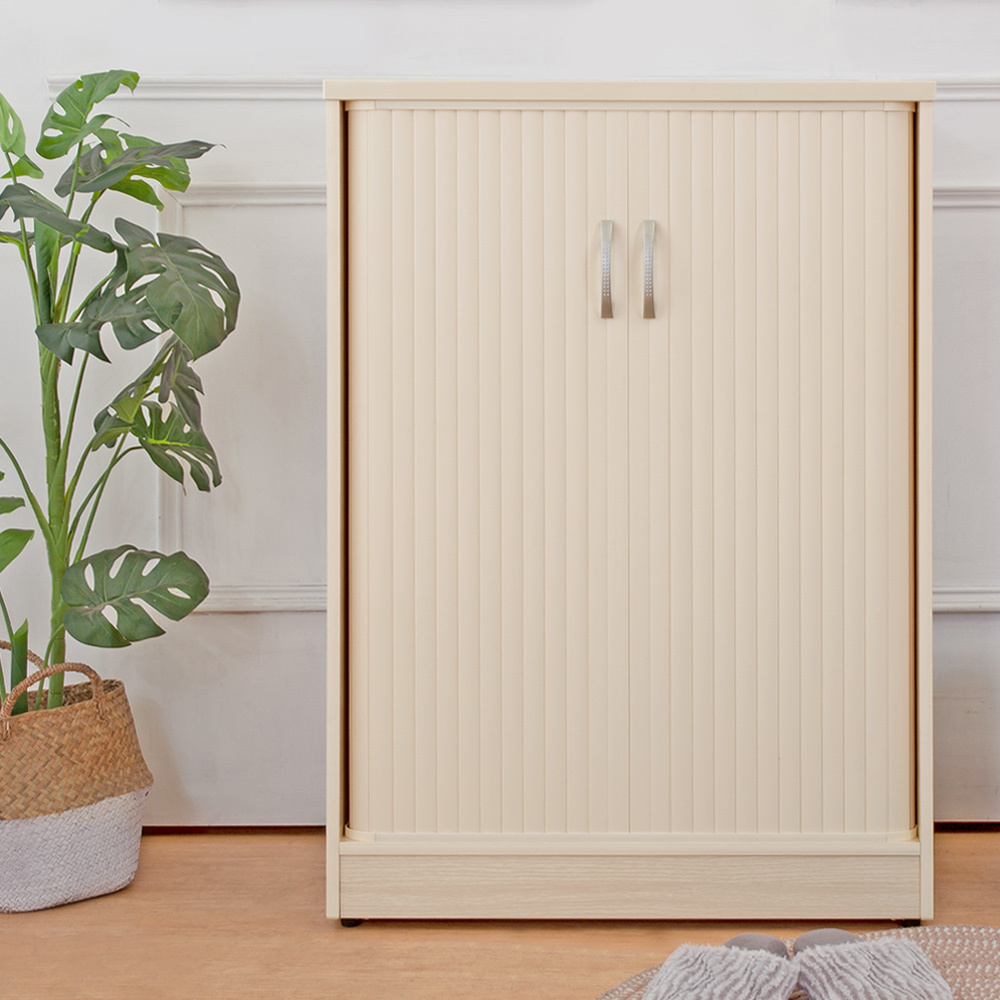 南亞塑鋼-2.4尺雙捲門防水塑鋼鞋櫃