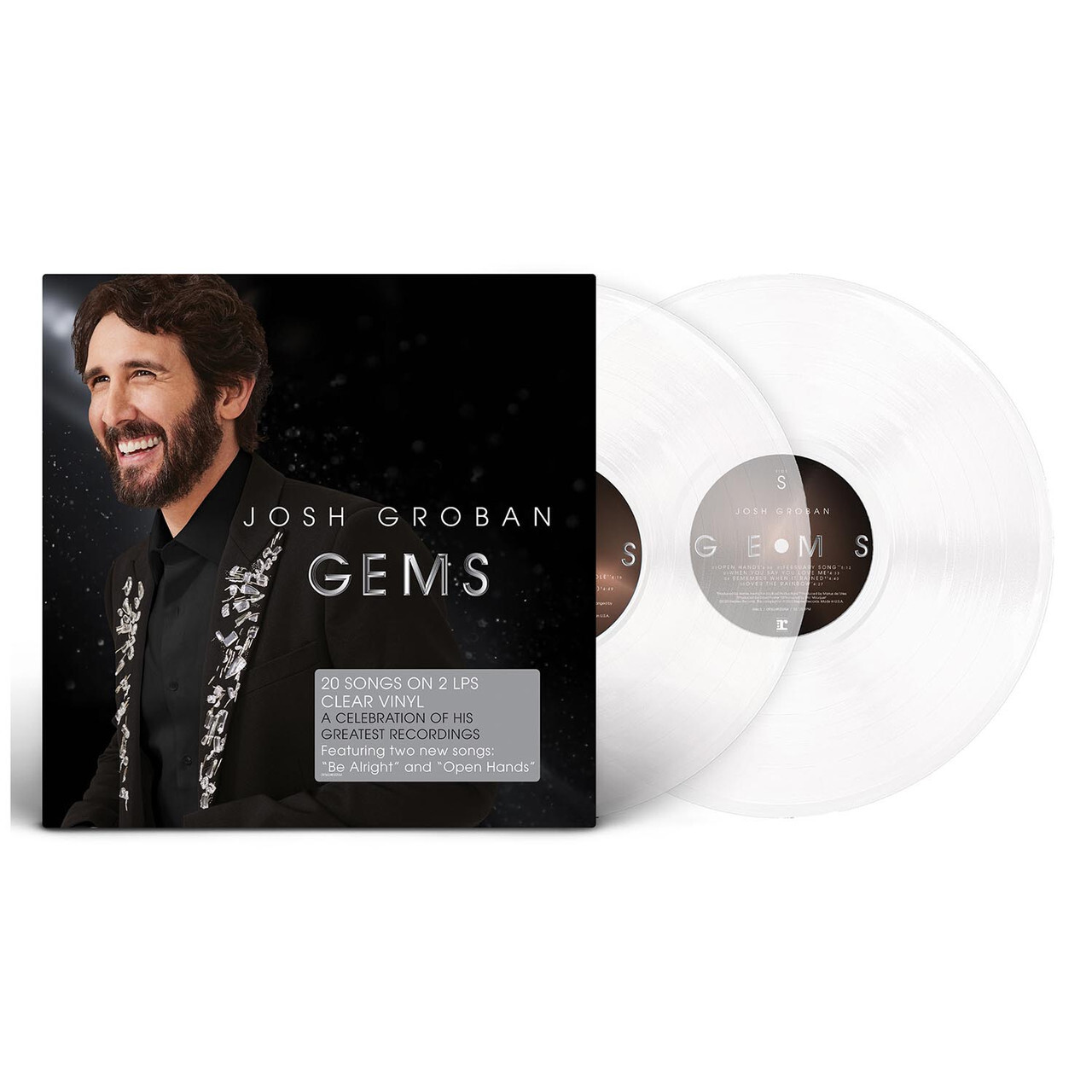 Josh Groban - Gems 2LP (Crystal Clear Vinyl)