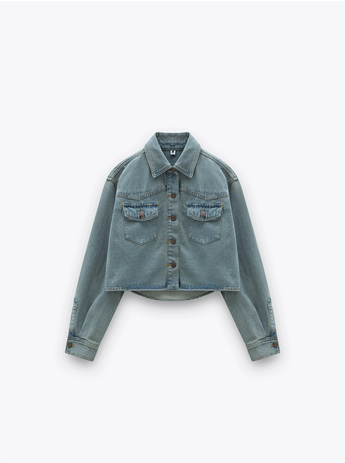 短版造型牛仔長袖外套