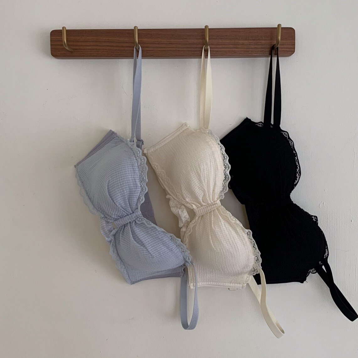 ISA_(小胸推!)尤物天使 透肌感抓皺內衣套組_56013