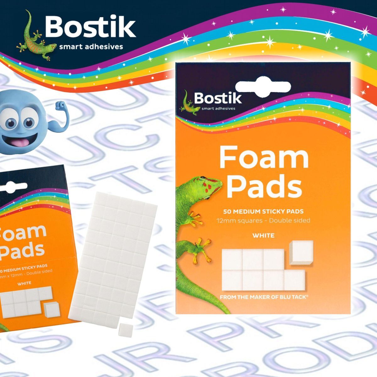 Bostik - Foam Pad 雙面海綿膠貼, 12 x 12MM《香港行貨》
