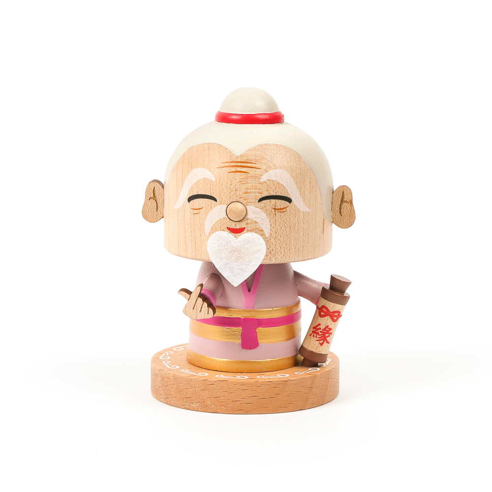 【知音文創】月下老人-神明 彈簧擺飾 彈簧搖頭公仔