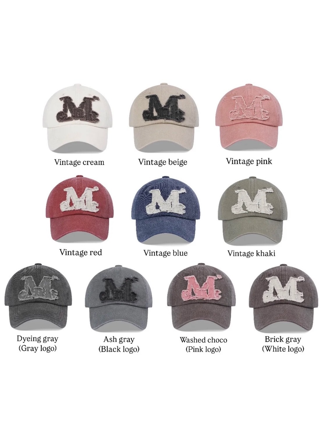 🇰🇷𝐌𝐮𝐜𝐞𝐧𝐭 水洗貼布棒球帽