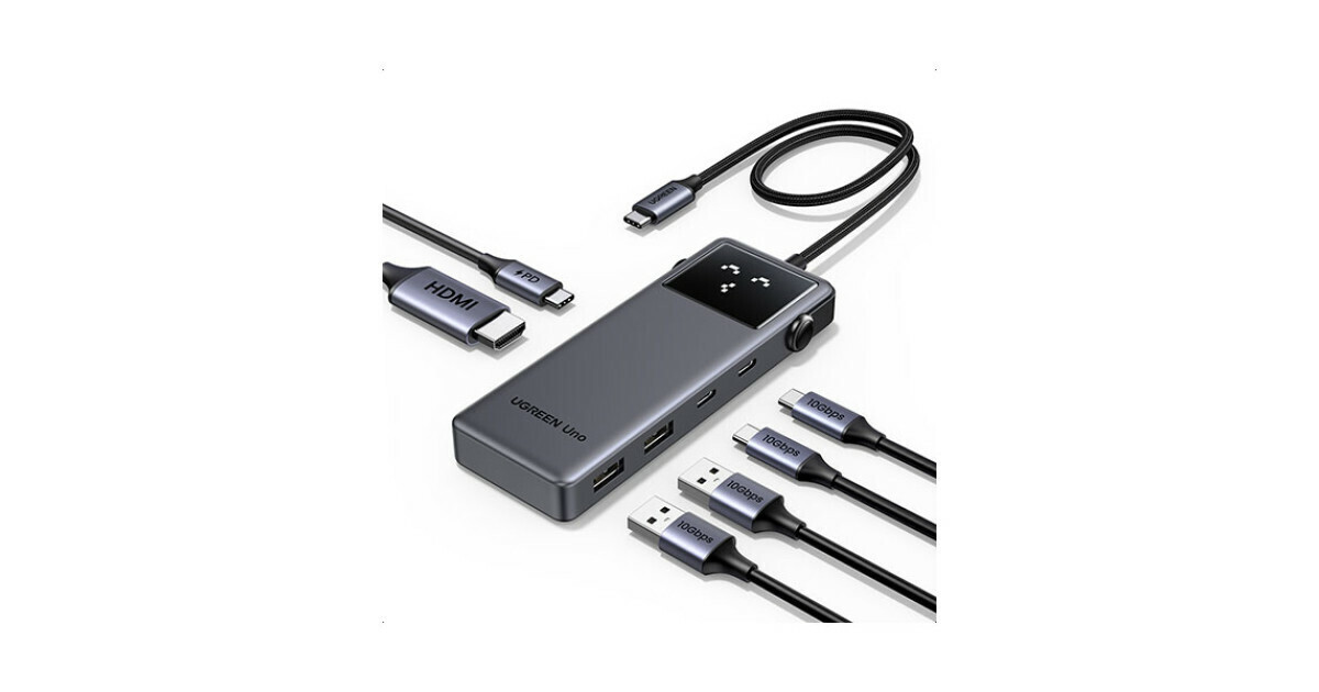 Ugreen UNO SMART LED 6 合 1 USB-C 集線器_CM888-35998