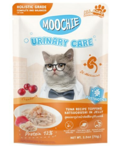 Moochie Tuna Recipe Topping Katsuobushi In Jelly Cat Food for Urinary Care．70gx12bags