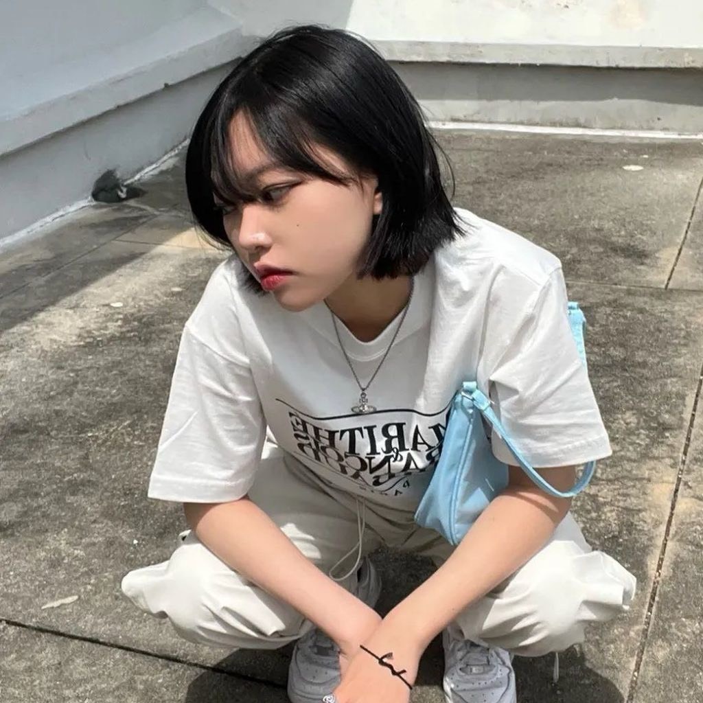 【零碼】MARITHE W CLASSIC LOGO 上衣 白藍色 1MG23STS102