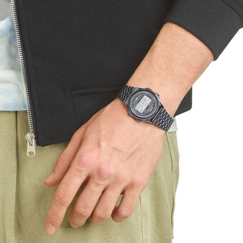 萬年鐘錶 - 卡西歐  CASIO 復古懷舊槍黑色電子錶  A171WEGG-1A  錶徑 37.7MM