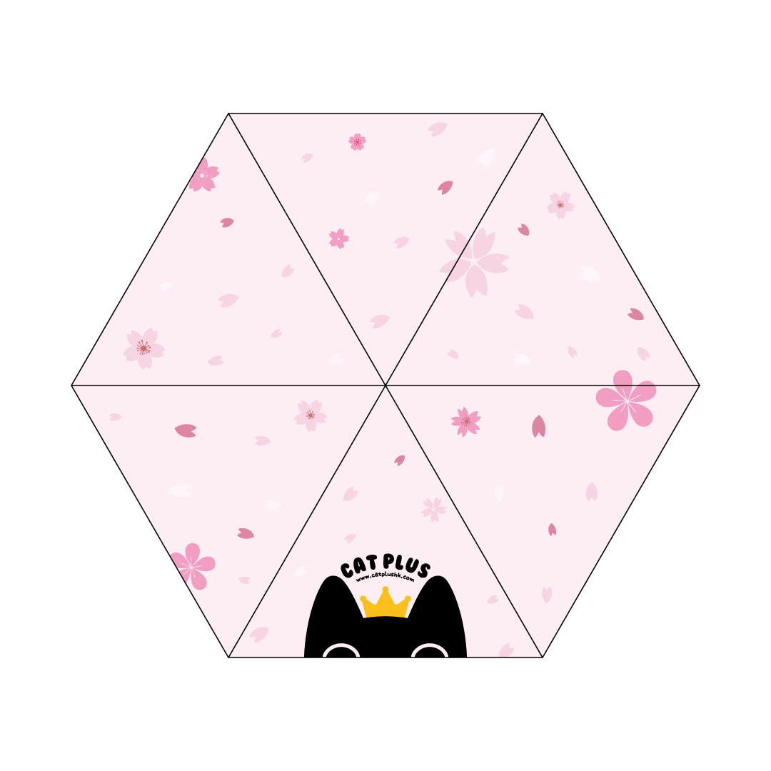 (加購價$78) CAT PLUS 防UV縮骨傘 (粉紅色)