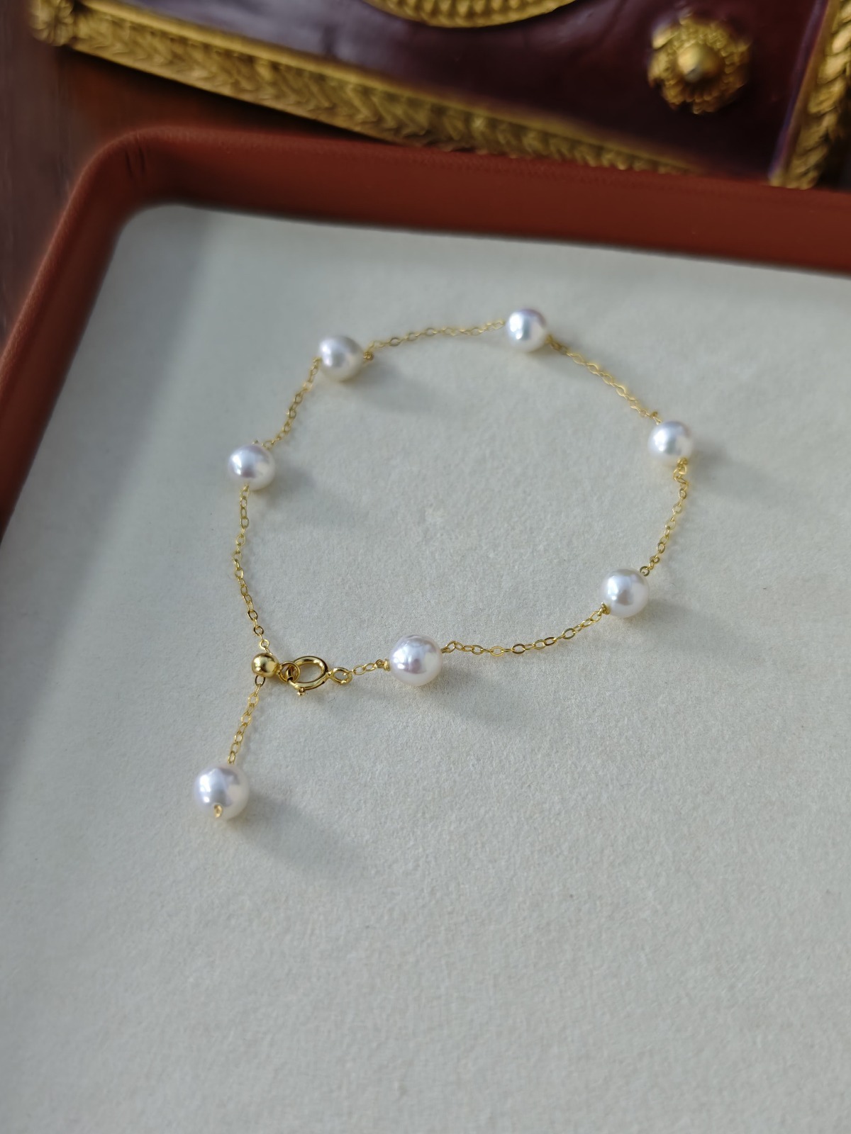【現貨】LL061205 S925銀手鏈 鍍金18K配件+淡水珍珠 (SGB0230001)