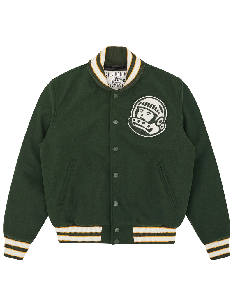 SCRIPT LOGO VARSITY JACKET