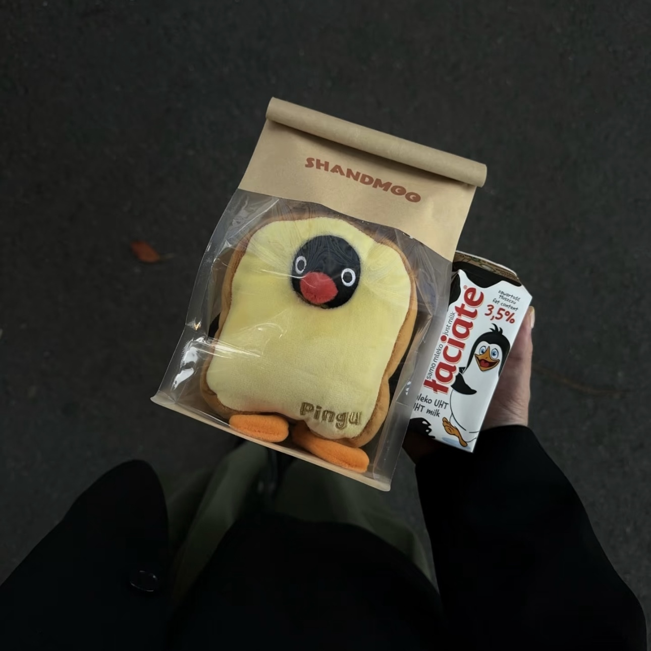 PINGU x 山莫 企鵝麵包超人 奶油吐司 法國麵包 吊飾 絨毛玩具 / 代購