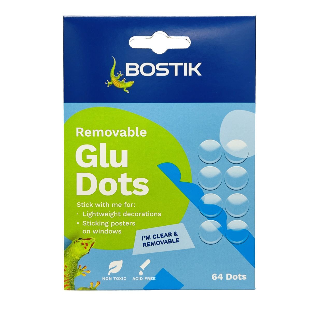 Bostik - 【新包裝】GLU DOTS 寶貼 可移透明膠點(64片)