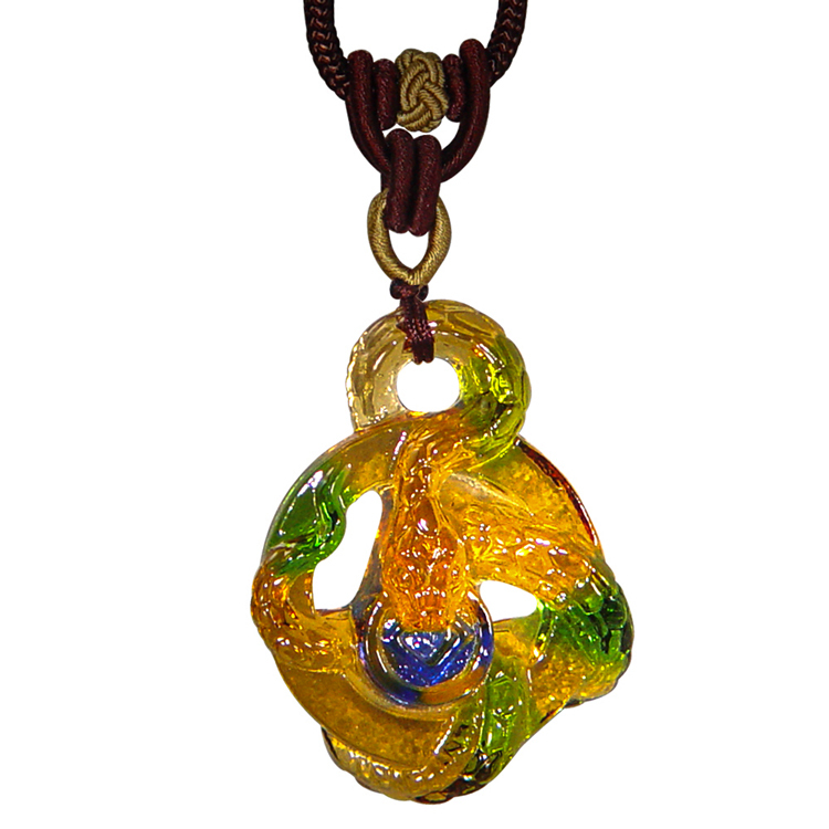 鹿港窯|彩虹琉璃.生肖守護|經典十二生肖吊墜項鍊