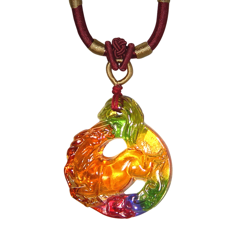鹿港窯|彩虹琉璃.生肖守護|經典十二生肖吊墜項鍊