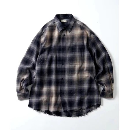 iSNEAKERS｜Freak's Store Relax 法蘭絨 潑墨格紋襯衫