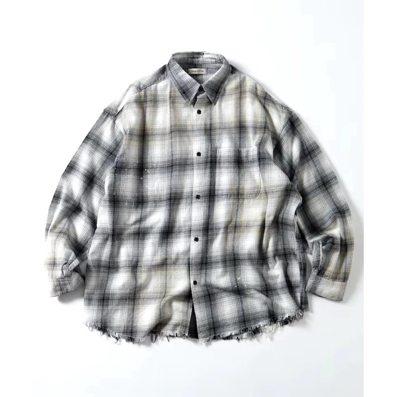 iSNEAKERS｜Freak's Store Relax 法蘭絨 潑墨格紋襯衫