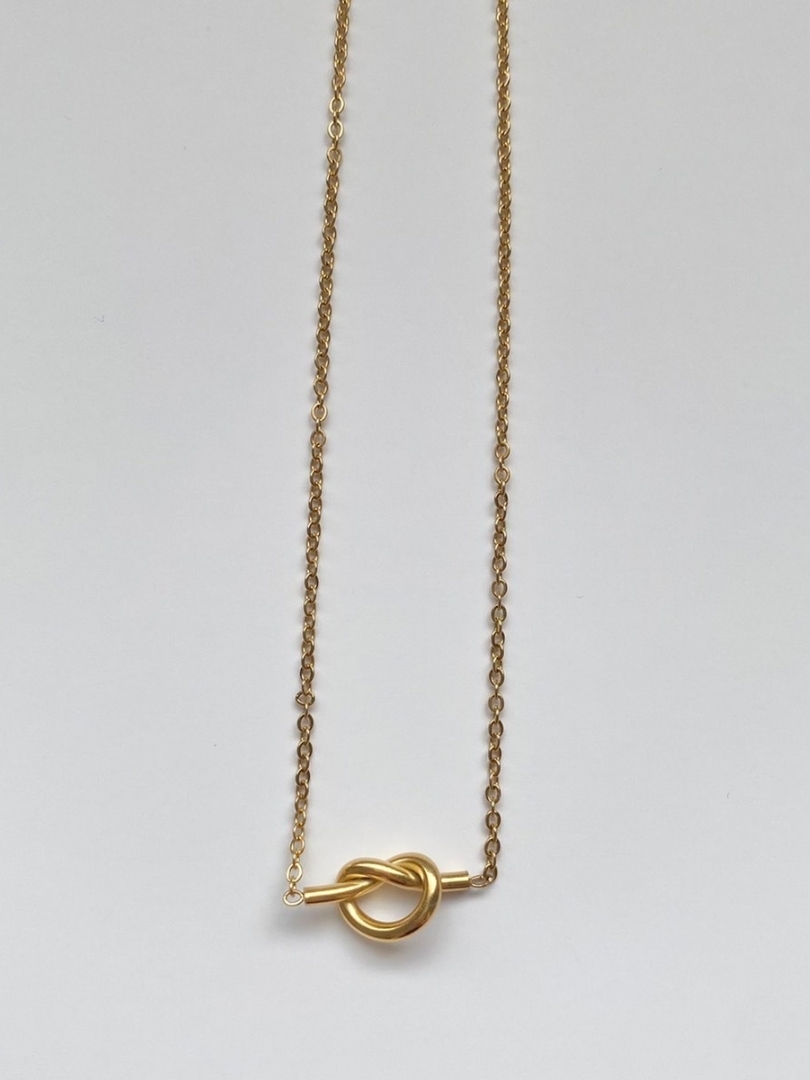 SS rope knot necklace