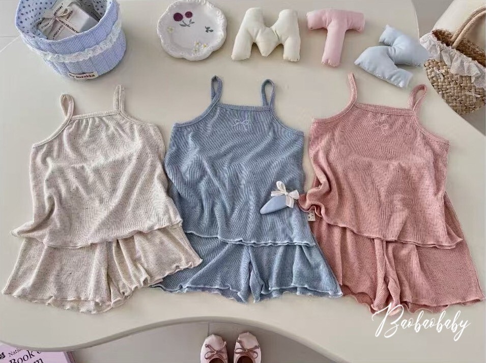 夏日奶凍吊帶套裝