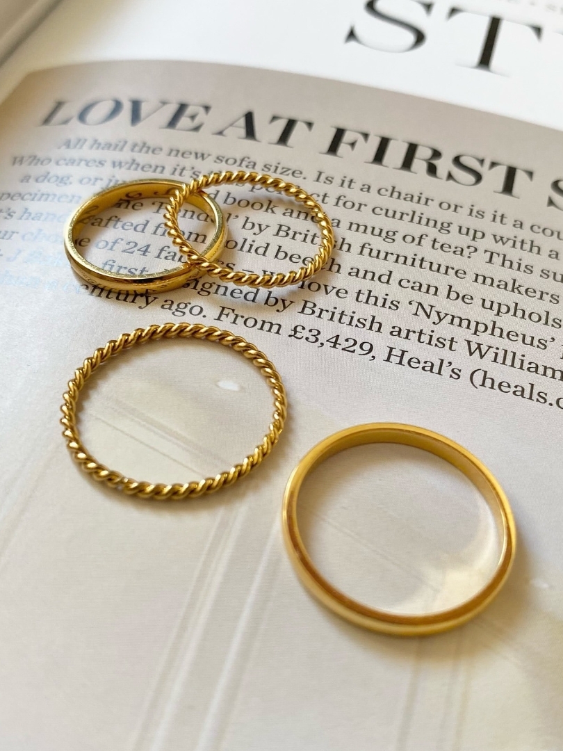 SS twist and basic set ring