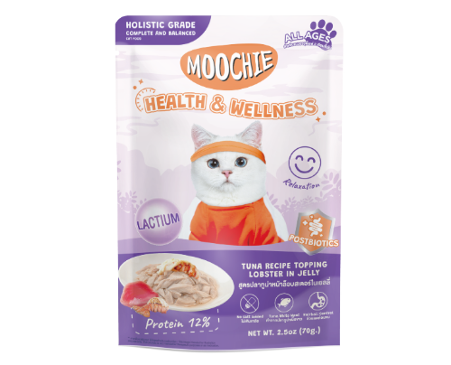 Moochie Tuna Recipe Topping Lobster In Jelly Cat Food for Health & Wellness．70gx12bags
