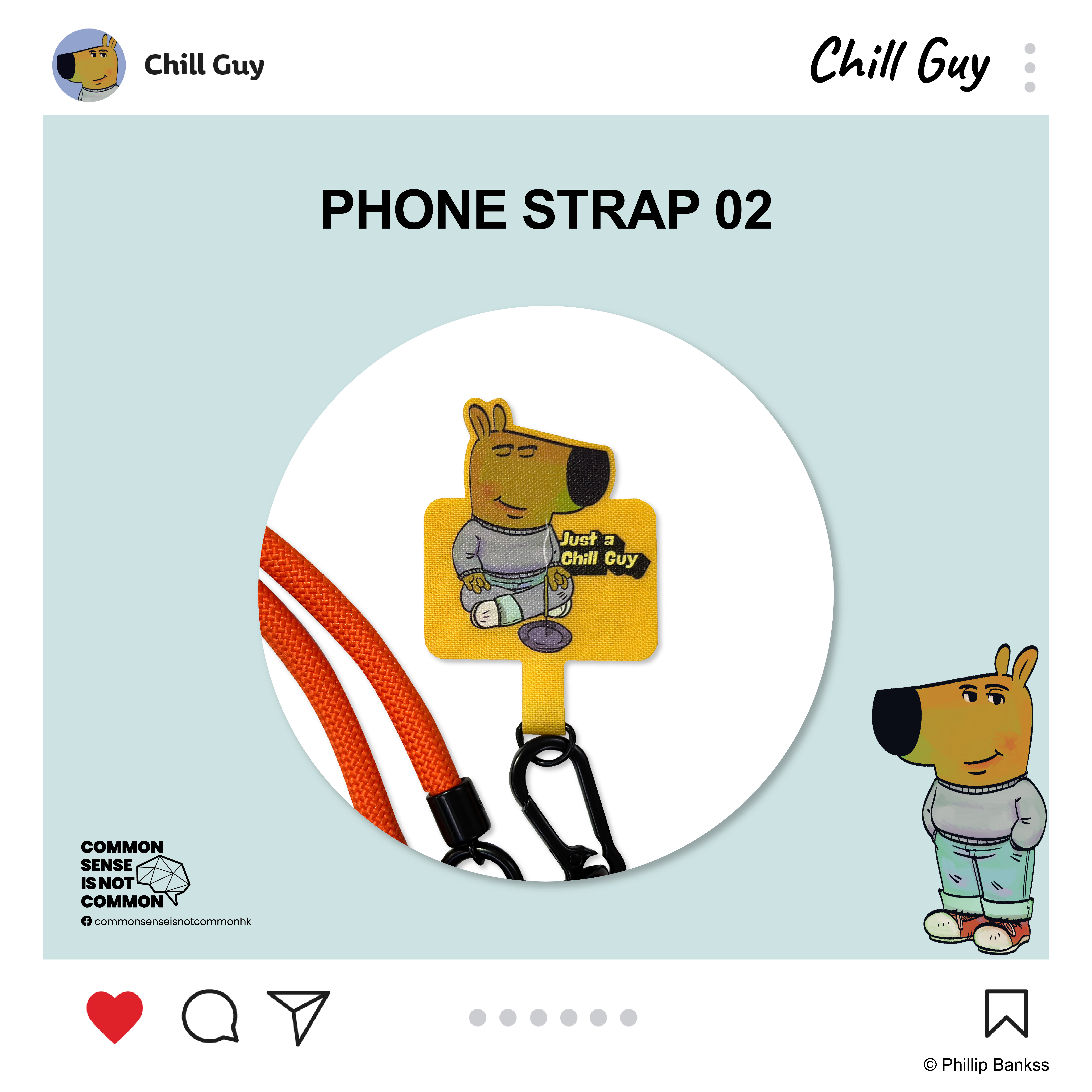 Chill Guy 電話繩 CG-Phone Strap-02