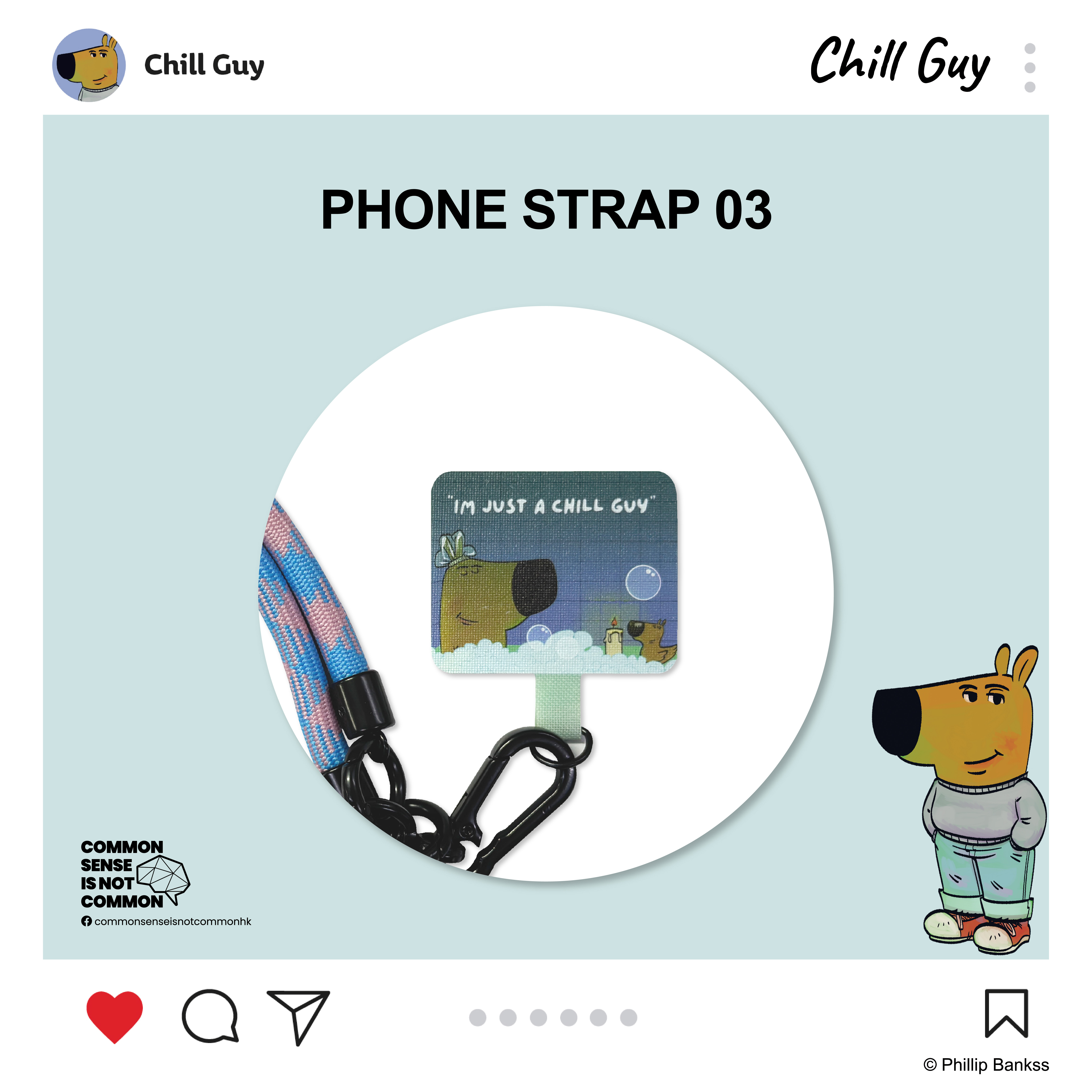 Chill Guy 電話繩 CG-Phone Strap-03